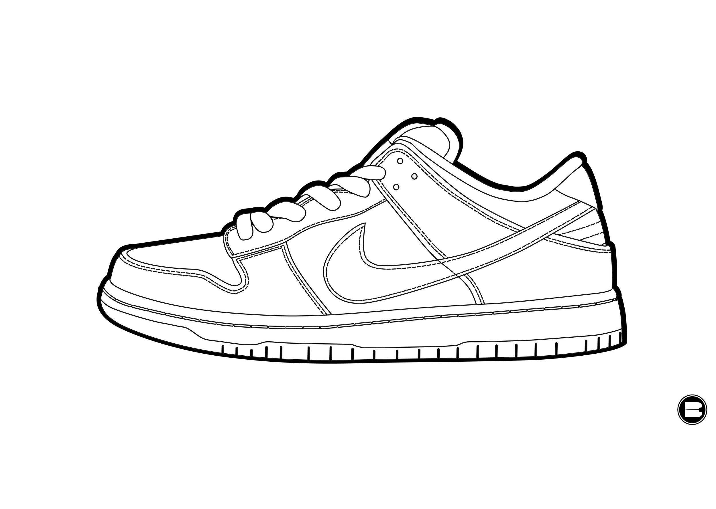 nike sb dunk low drawing