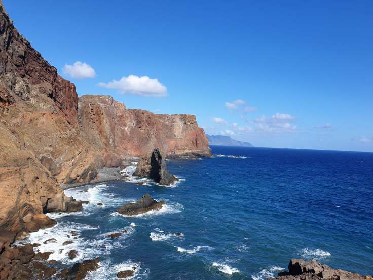 Watching the beautiful views at Ponta de St Lourenco Peninsula