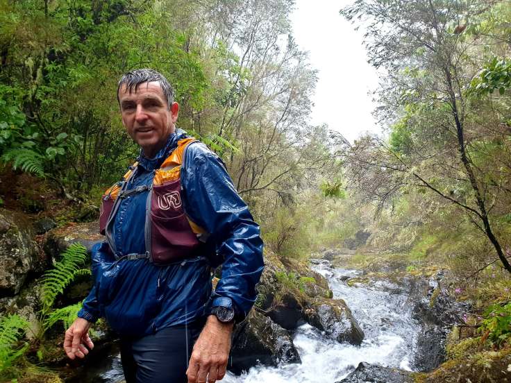 Paul enjoying the rain at Levada