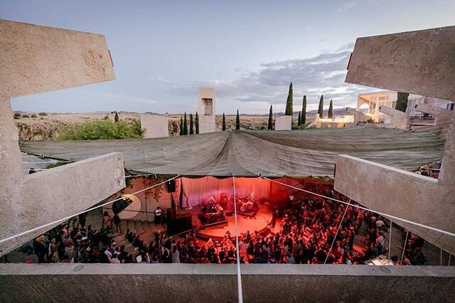 A view from above 🛸 Also, that&rsquo;s Robert Glasper&rsquo;s band performing below / #FORM2019 / #FORMarcosanti / #FromtheArchives