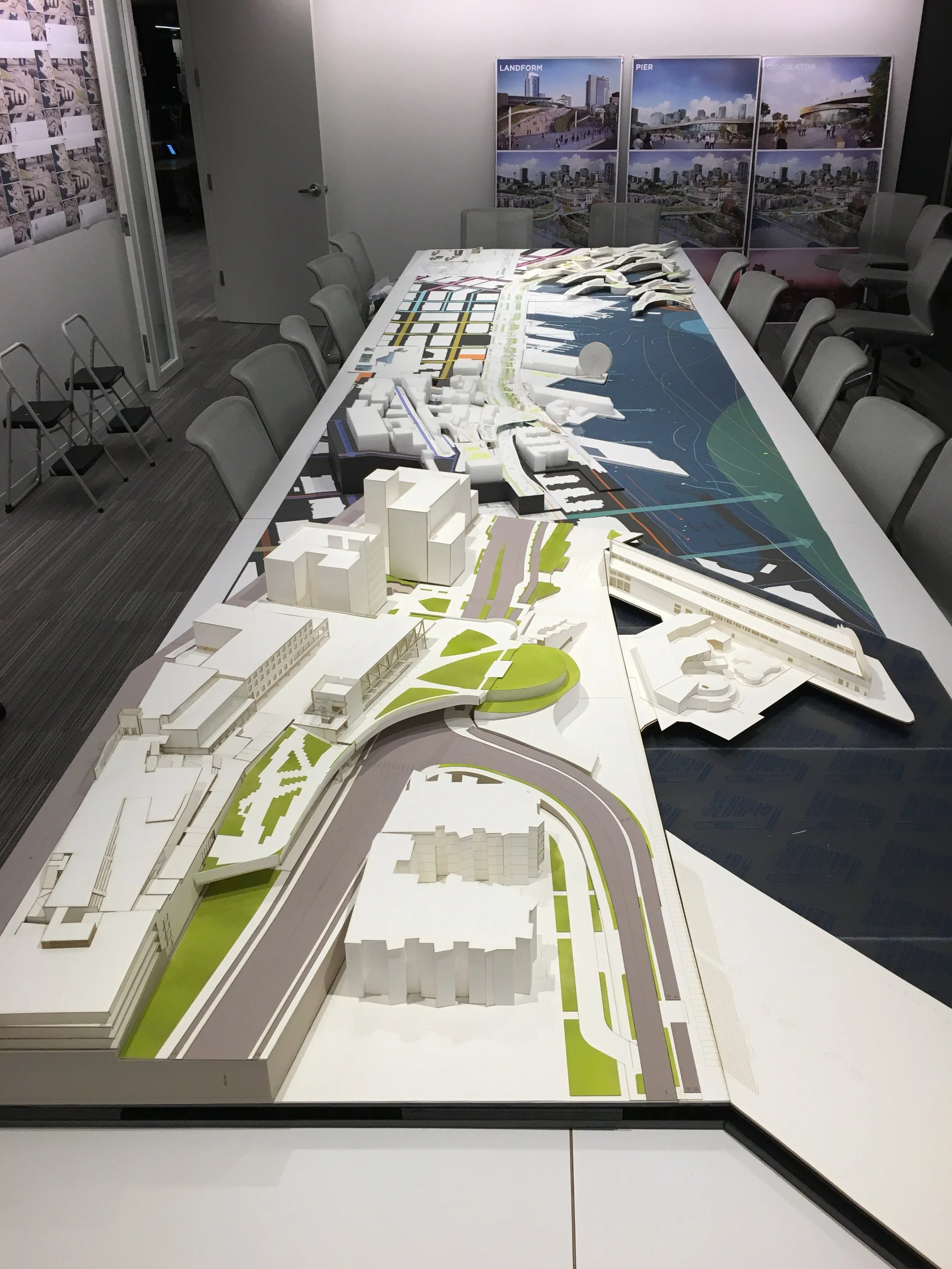  DEC 2016  Since our firm won the project, we have to start designing at higher fidelity. Therefore, Liem and I made a 1"=1/16" site model to house future design schemes.&nbsp; 