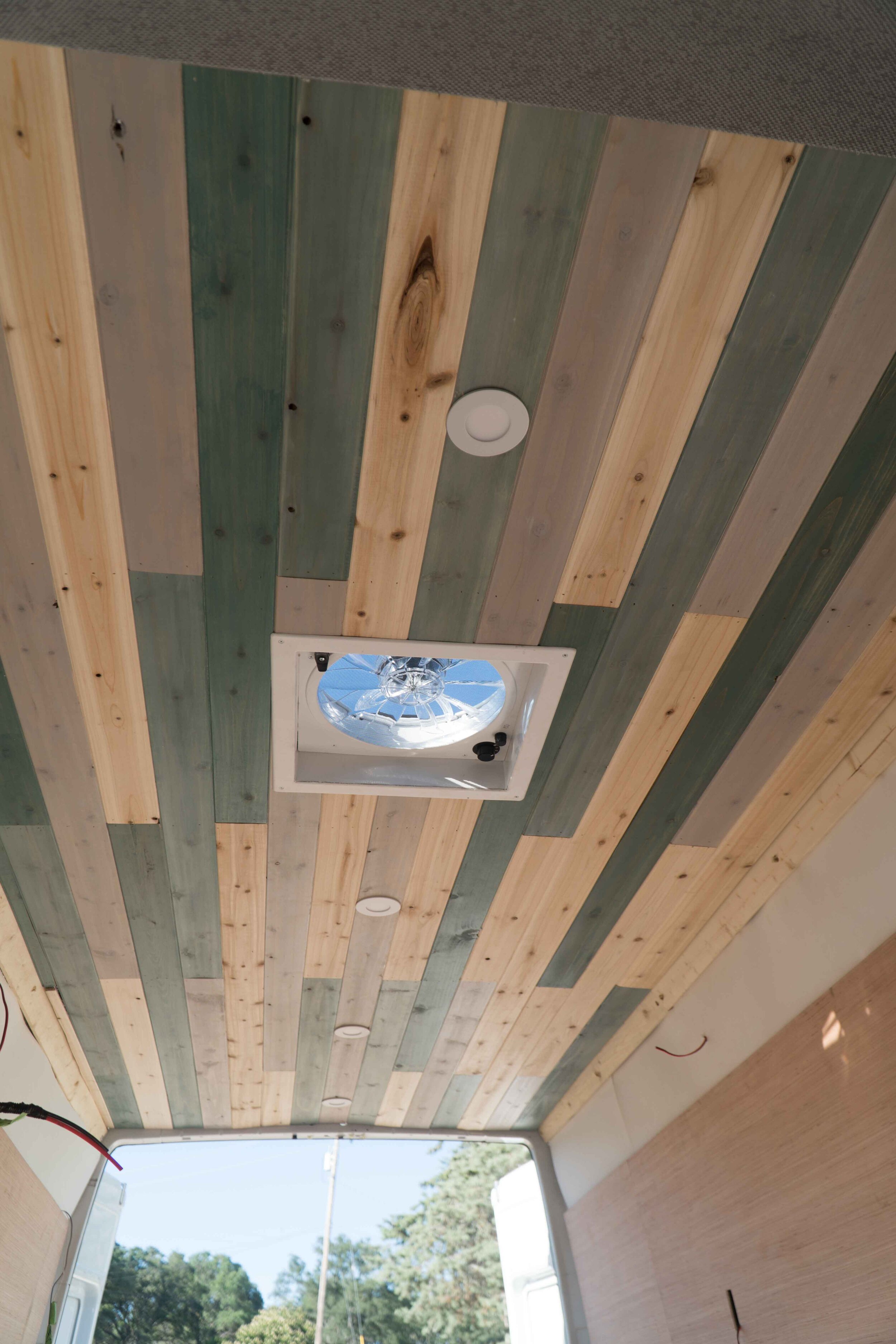 tongue and groove  van ceiling 