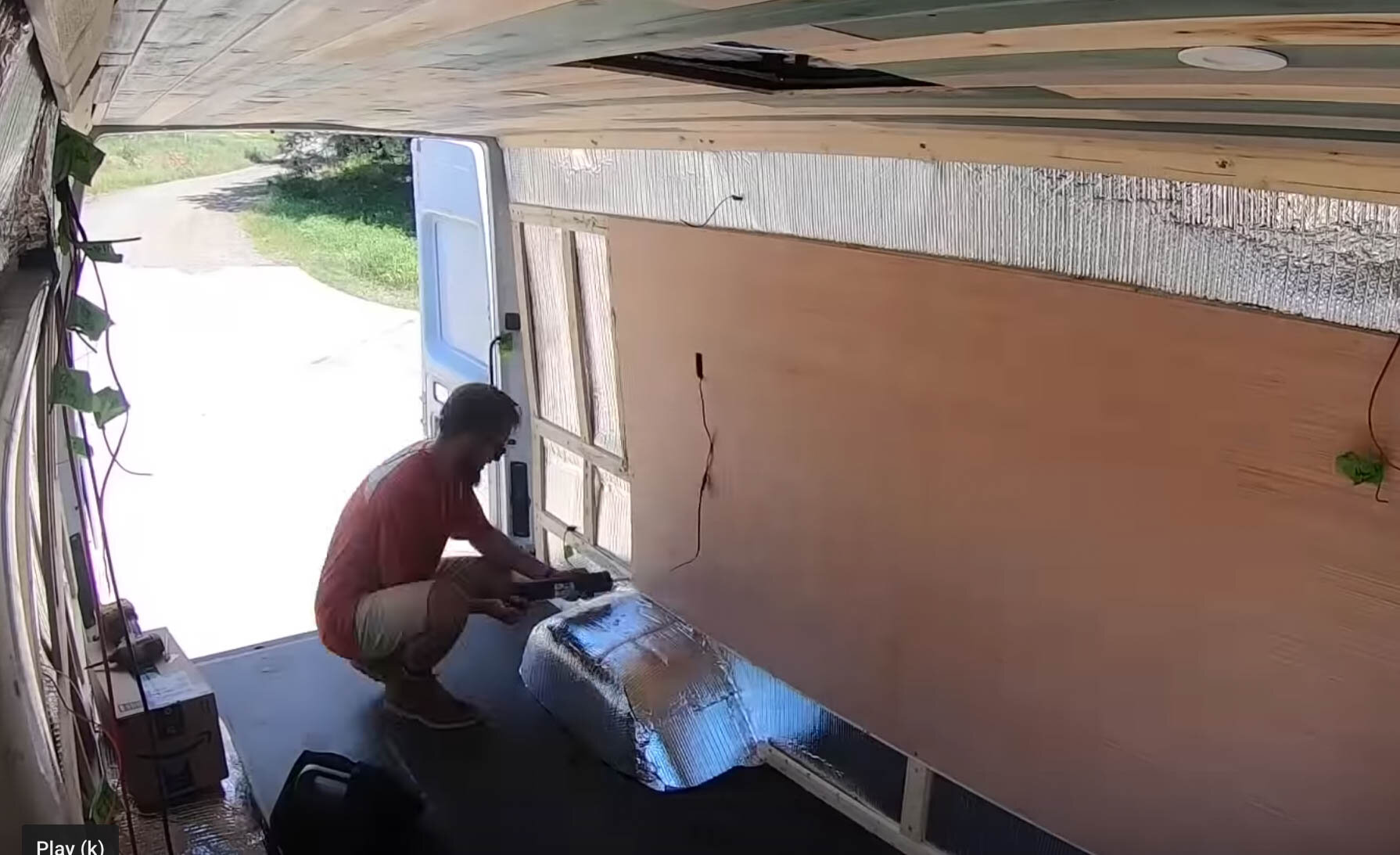 how do i attach walls on a van conversion
