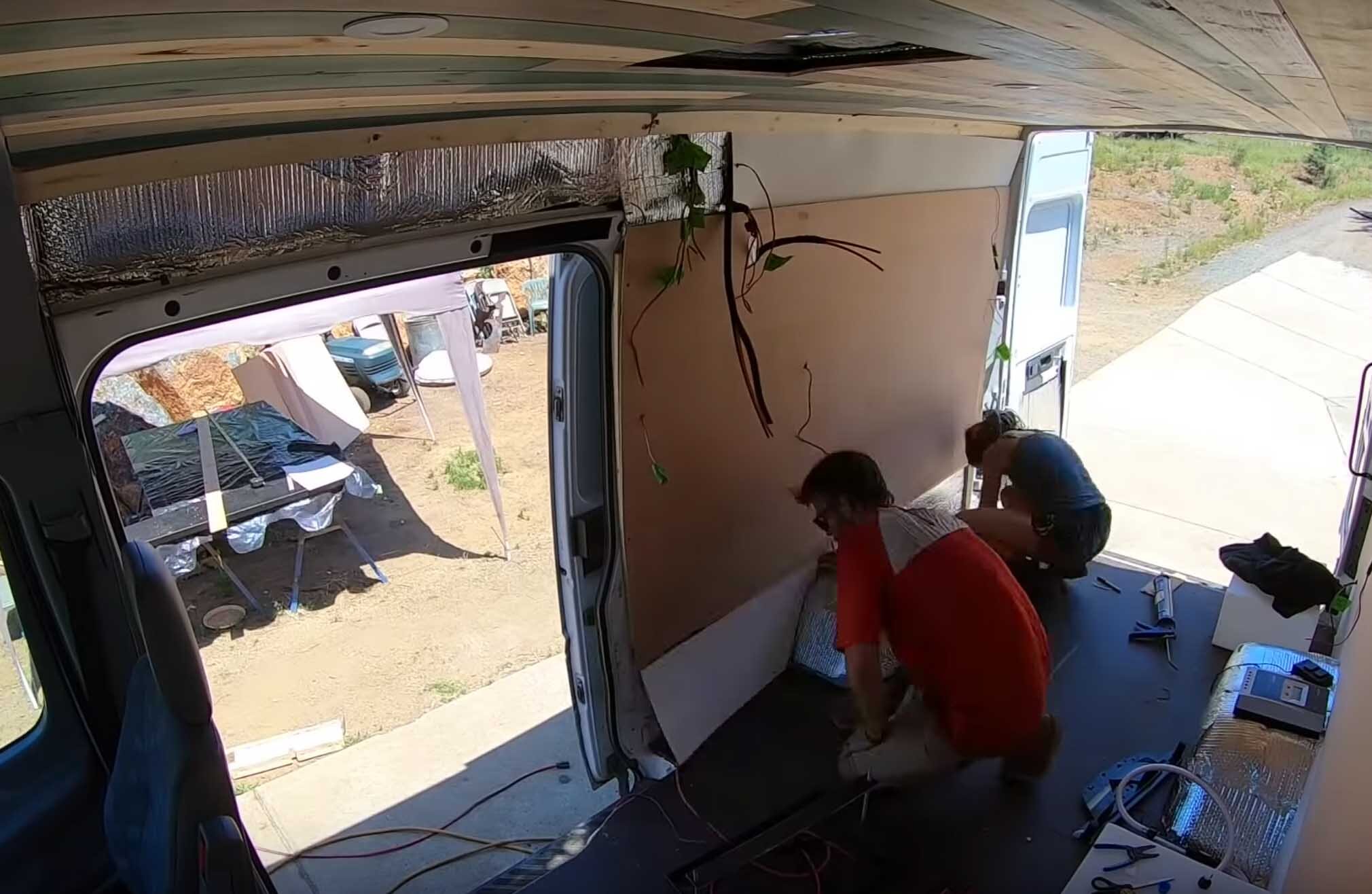Attaching walls to a van