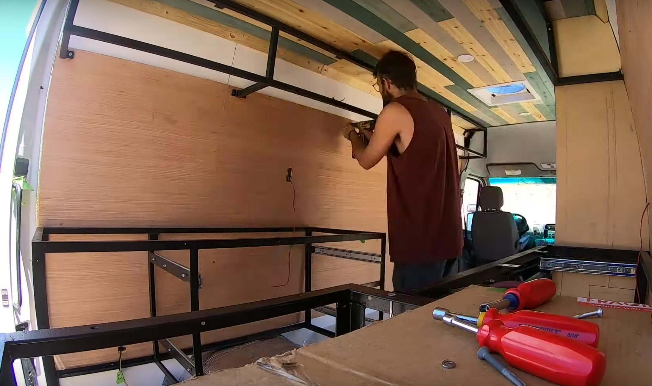 Building and framing cabinets in a van conversion sprinter van diy--29.jpg