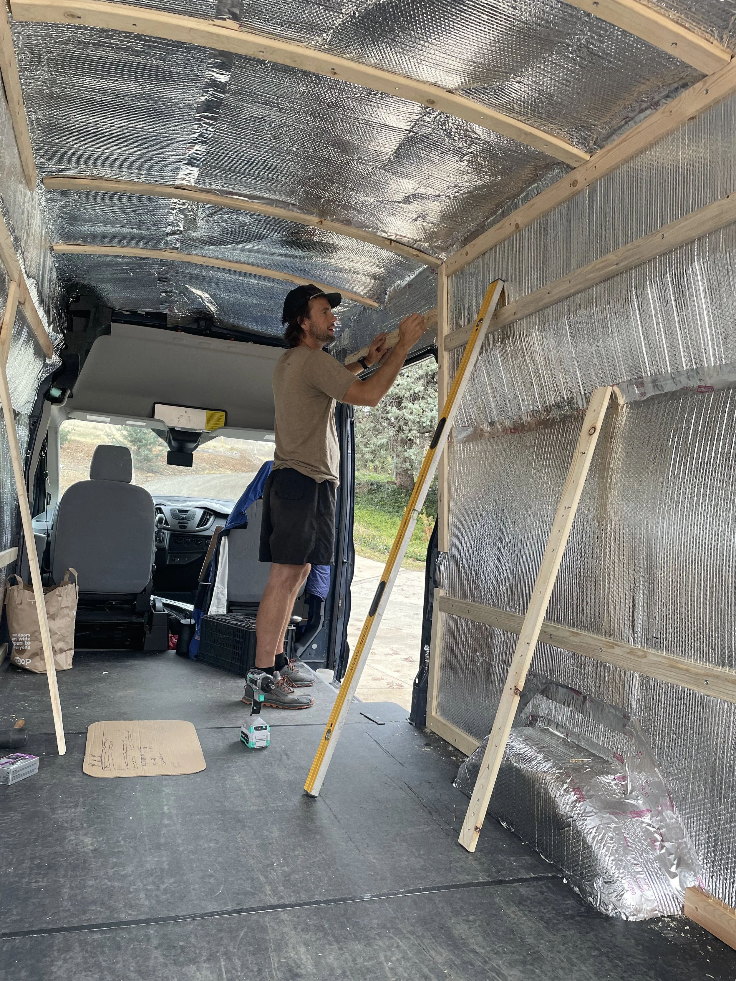 How to Frame Out a Van Conversion - How to Attach Walls in a Van Conversion