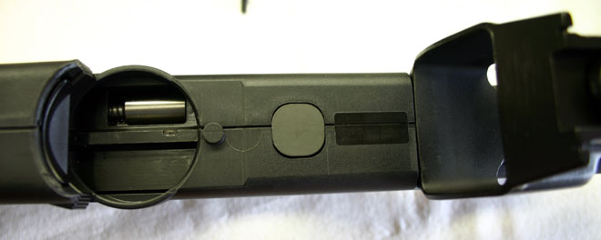 A look into the magazine well from above