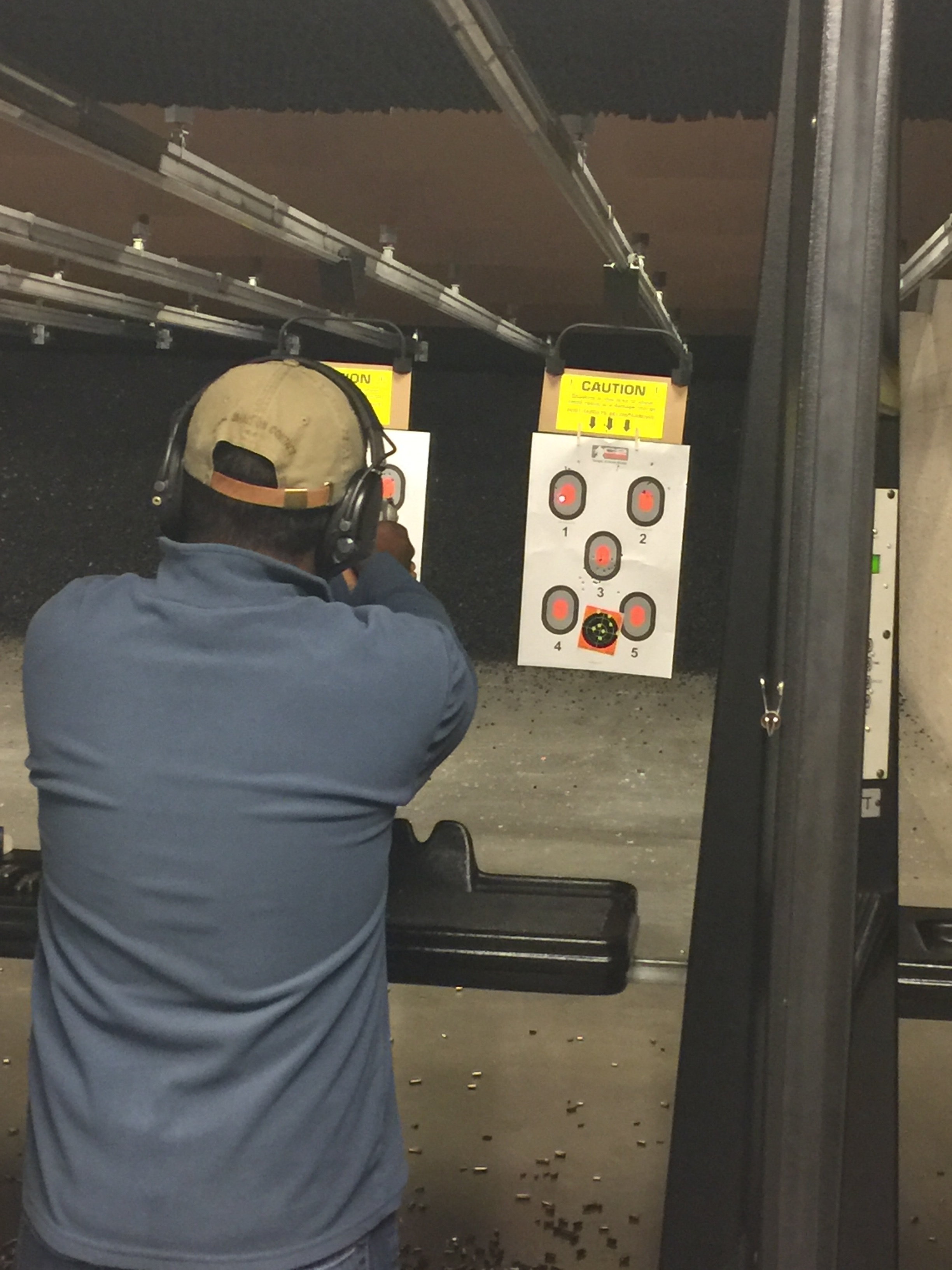 Yours truly shooting a female co-worker's pink .38