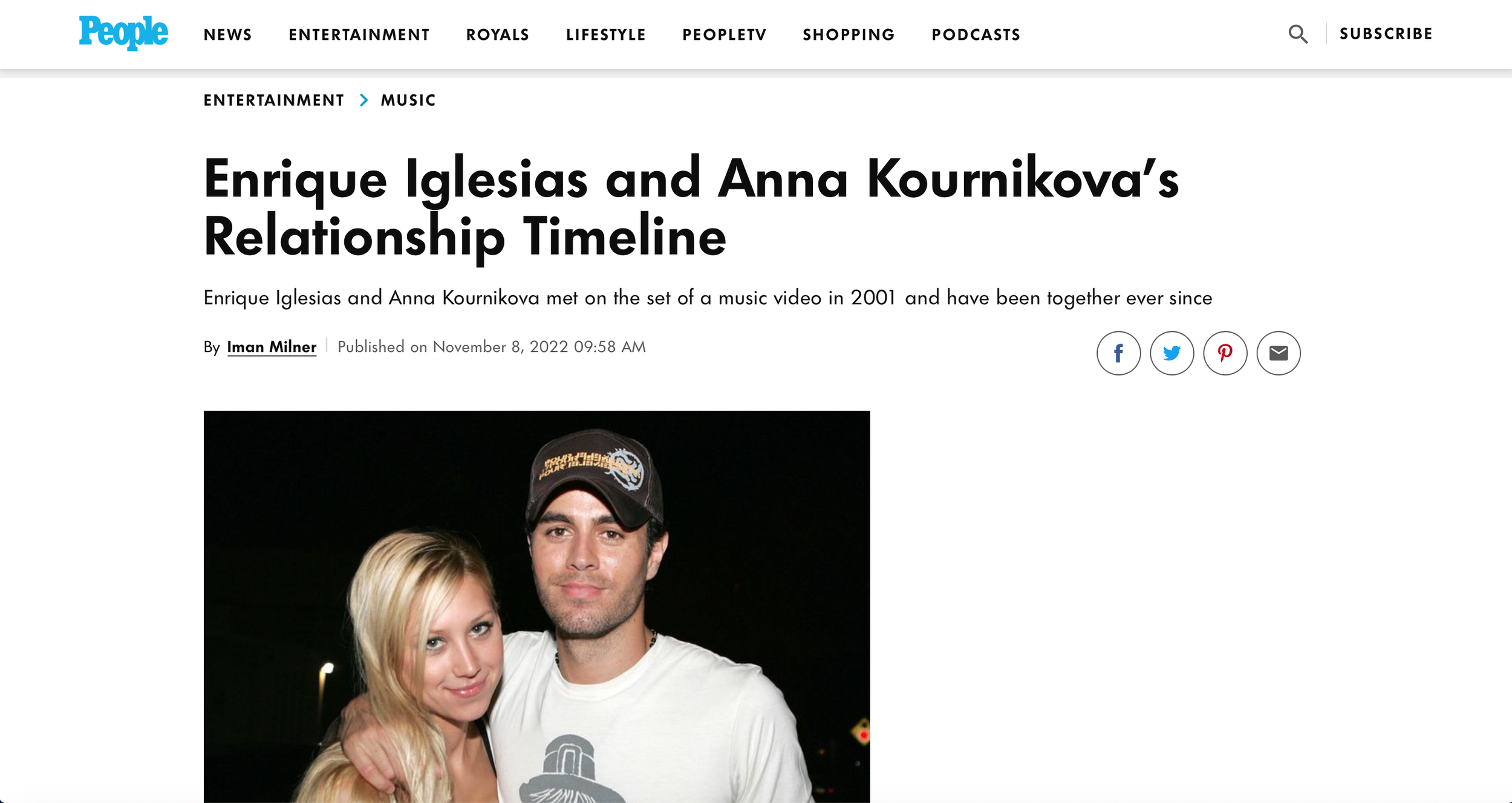 Truth behind Enrique Iglesias and Anna Kournikova's private 21-year  relationship