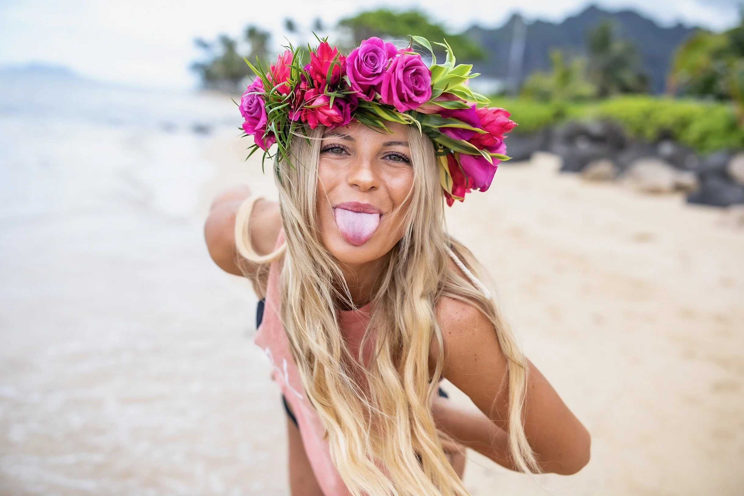 Ginger Rose Lei Po'o