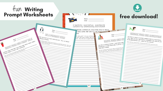 writing prompts for kids get their creative juices flowing with one month of fun writing printable worksheets parent re mix