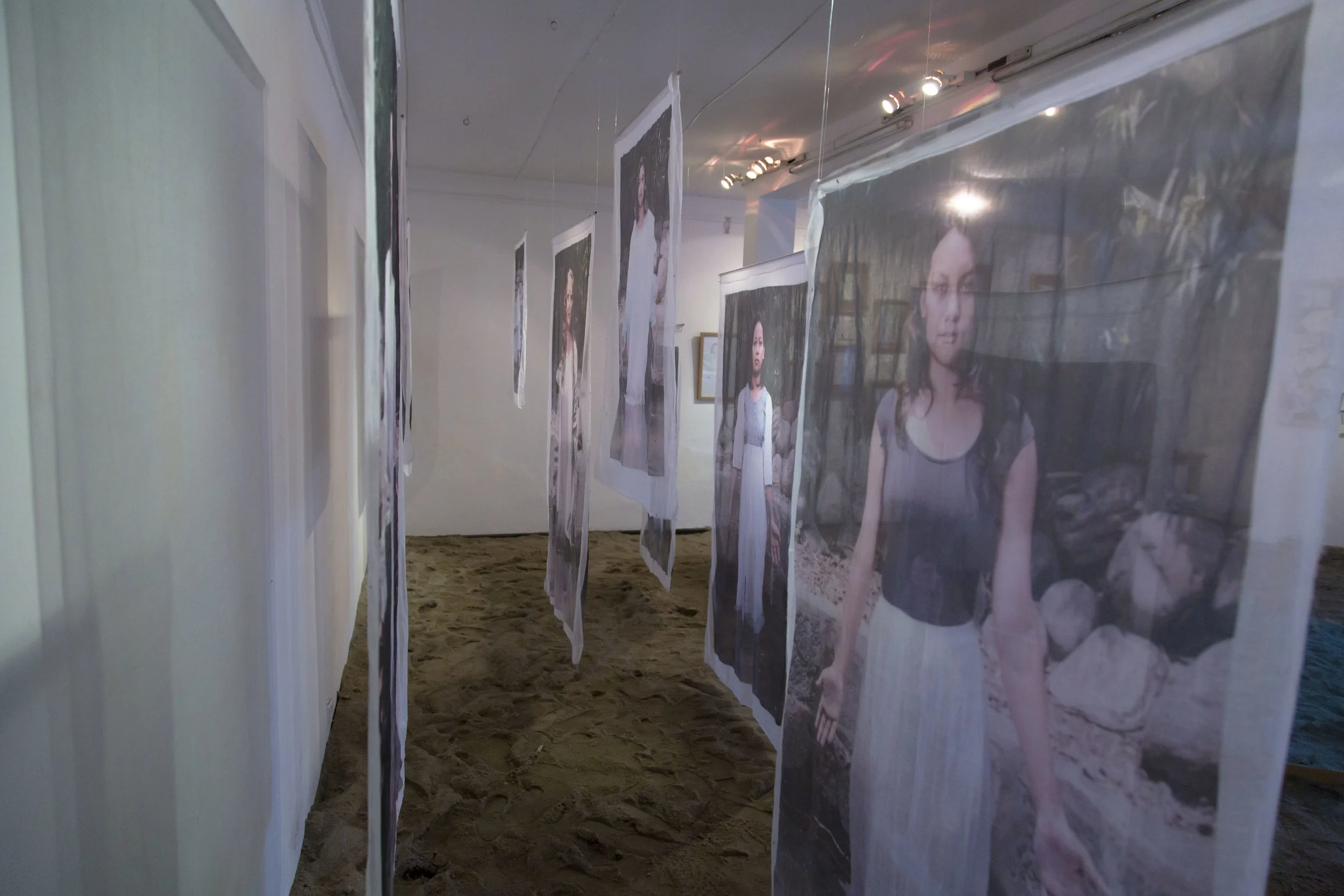 Life size portraits of all the ensemble members.