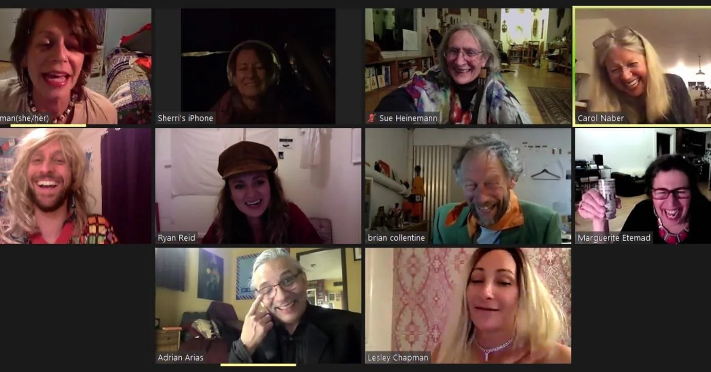 last Performance Lab of the year created lots of silliness and laughs

also included scores about doors, ripping up 2020, &amp; ink blots

we ended it all with a dance party

I&rsquo;m so grateful
❤️❤️❤️❣️