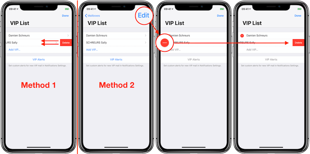 MP10 - iOS 12 iPhone X - Remove VIP from the VIP mailbox Annotated 1066px.png