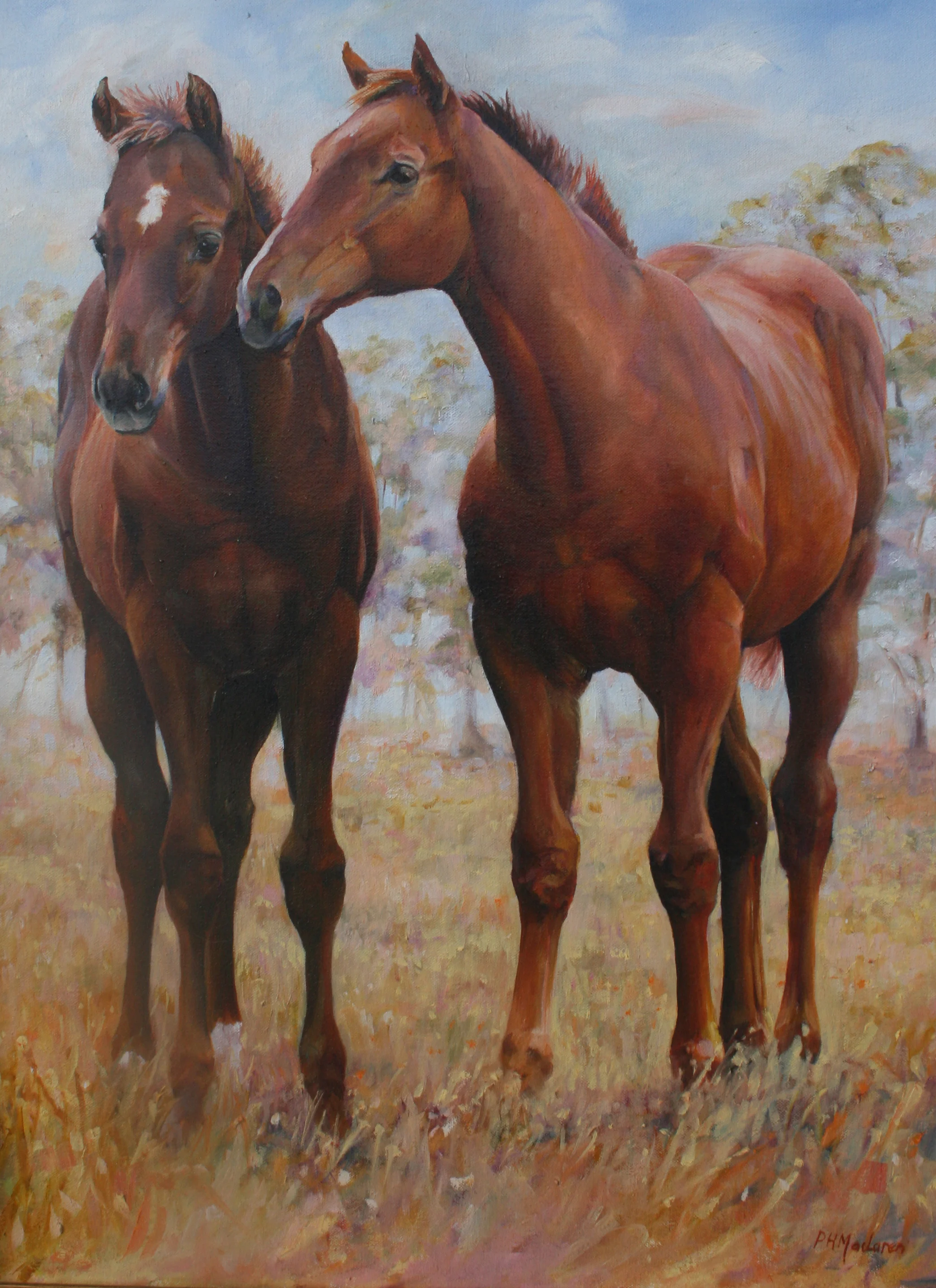 Commission: 'Friends'. Oil on canvas. 76 x 51cm. 