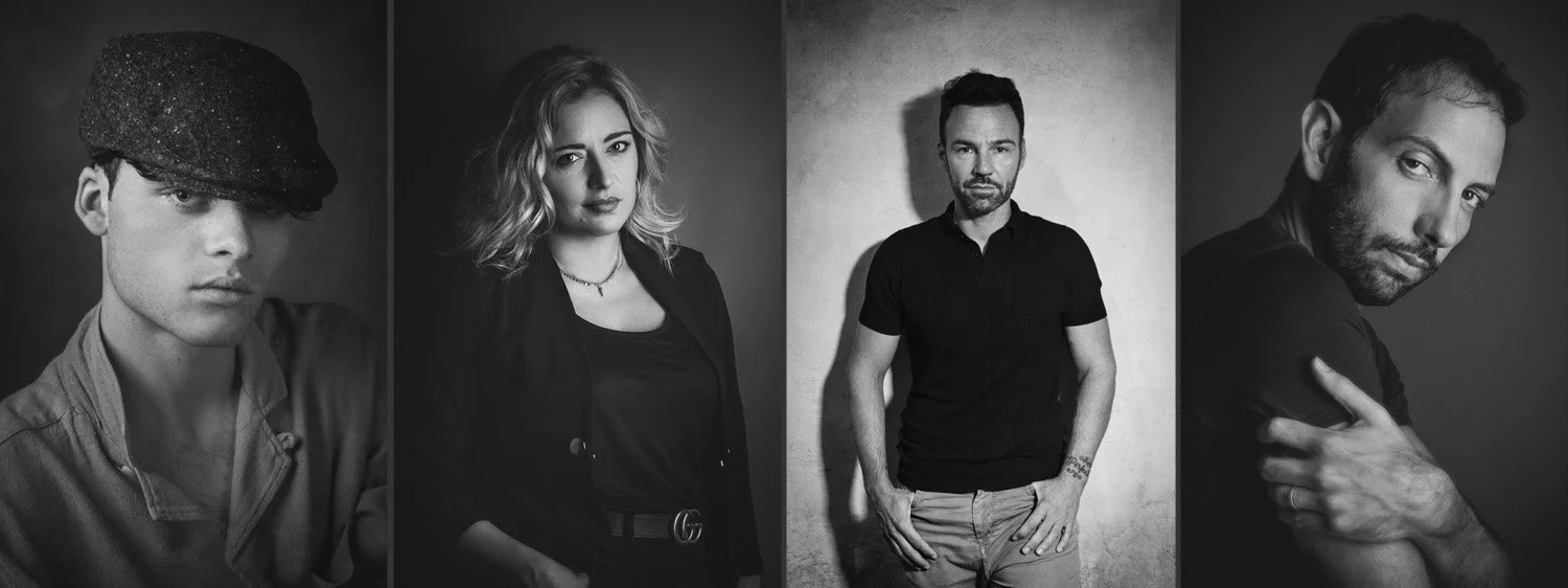 Serie di quattro ritratti professionali in studio di Marco Arienti