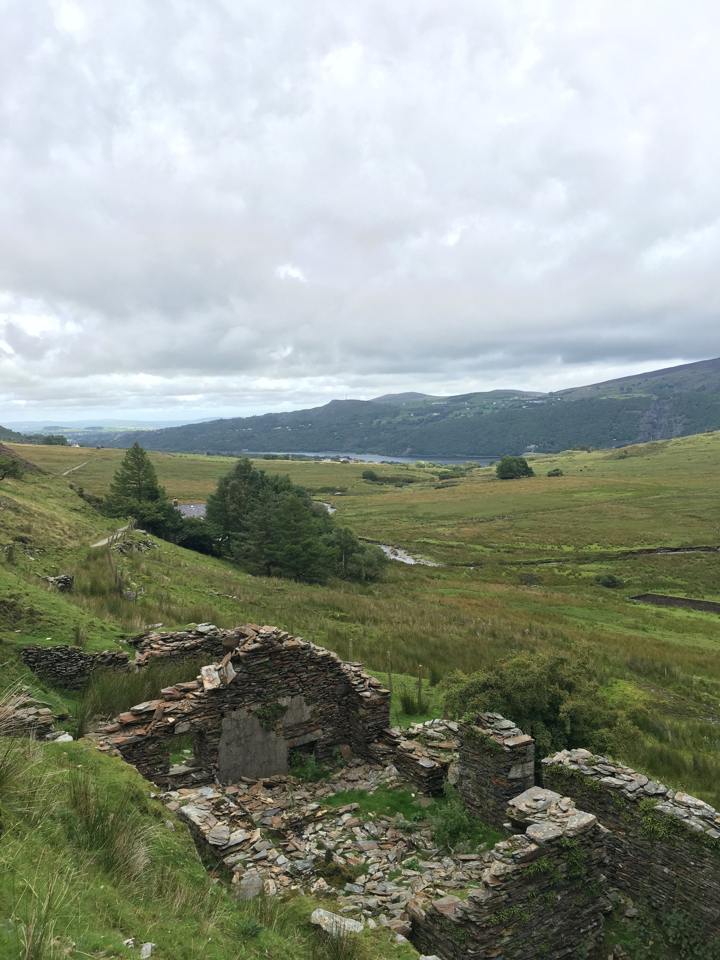Abandoned miners cottages in Maesgwm