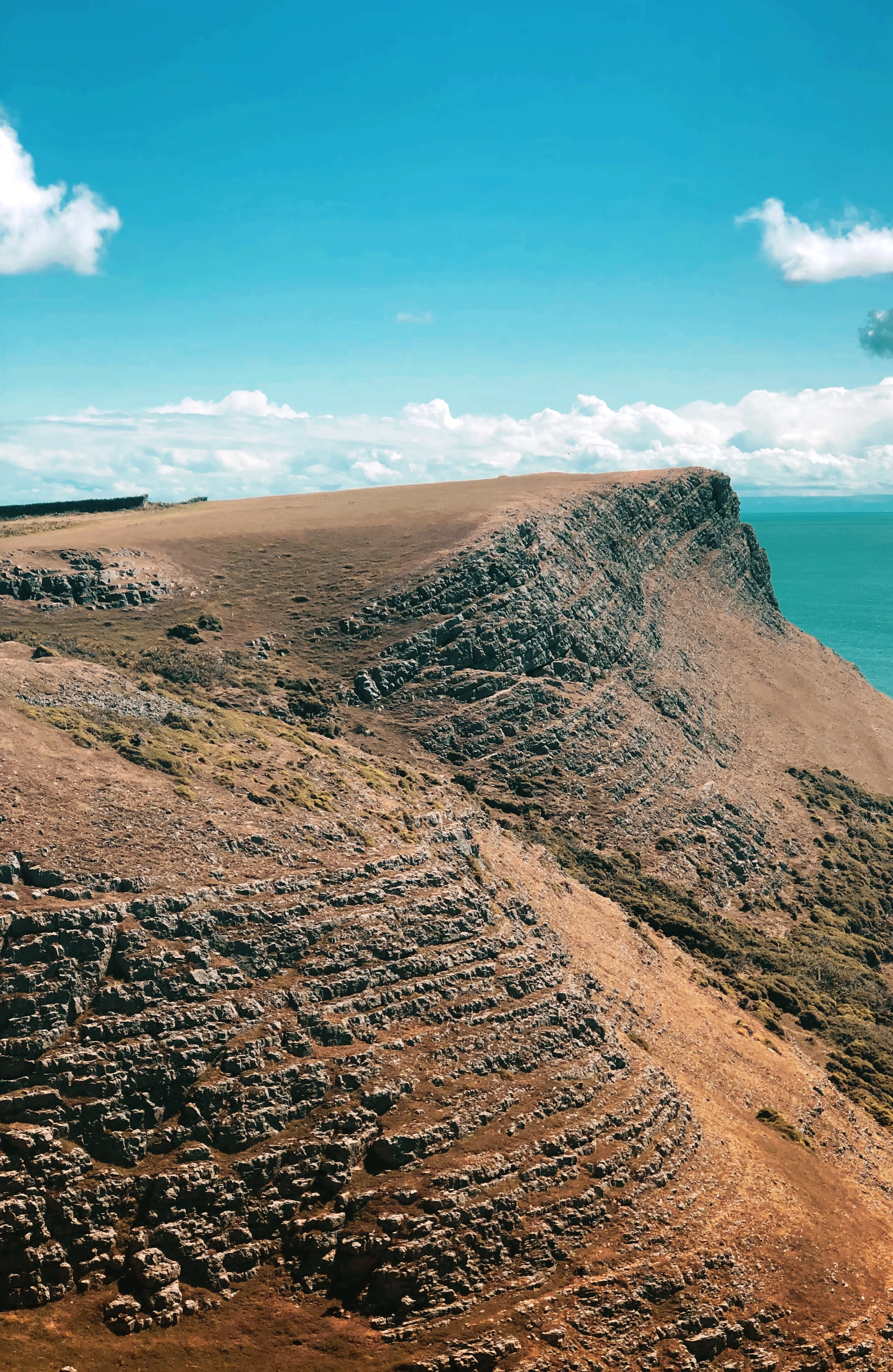 The Gower's limestone cliffs. Forever being shaped by the ocean.
