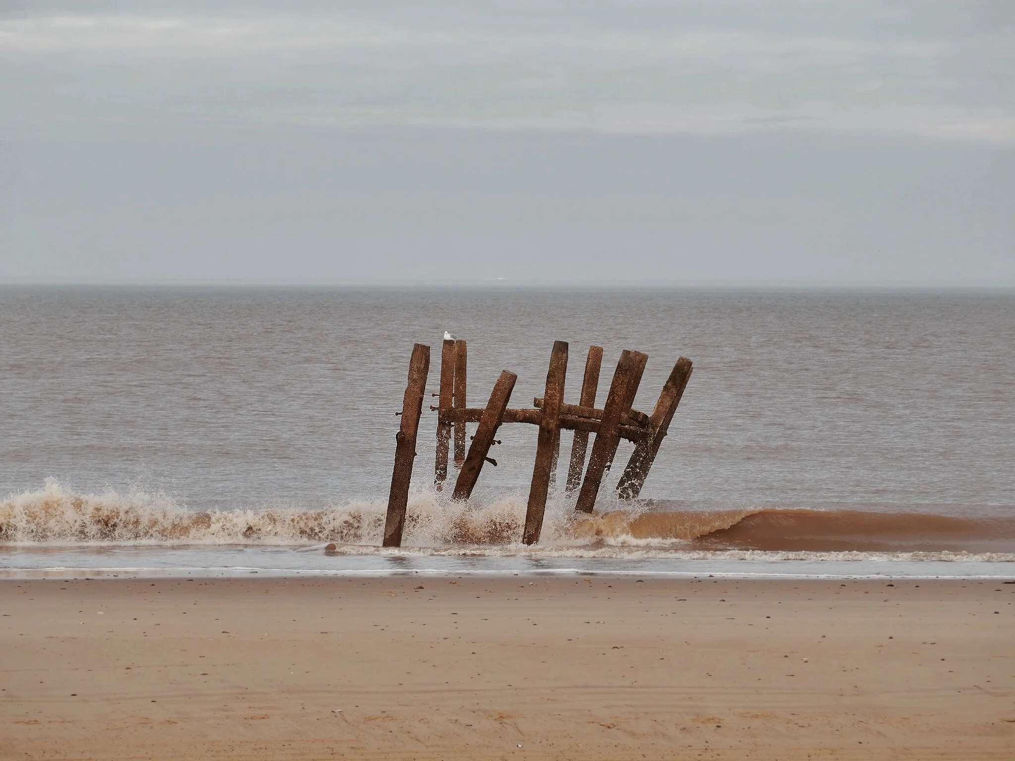 Nothing much left of this groyne.