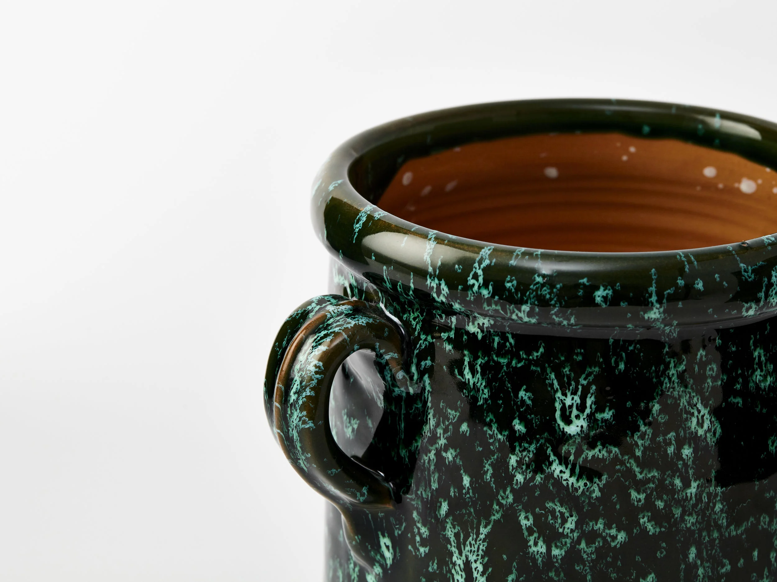 Emma Cerasulo_Medium Splatter Ceramic Planter Green_Detail.jpg