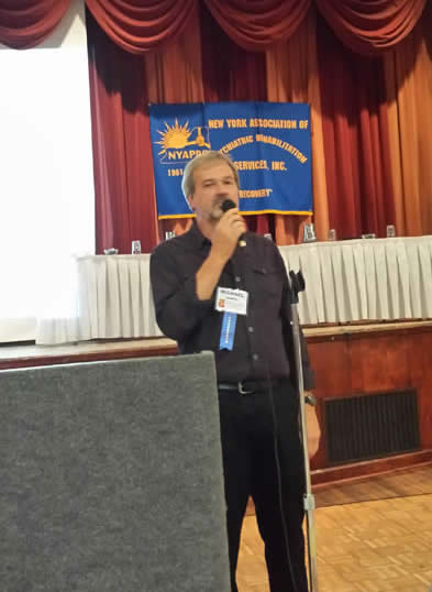 Michael Skinner receiving the Frances Olivero Advocacy Award