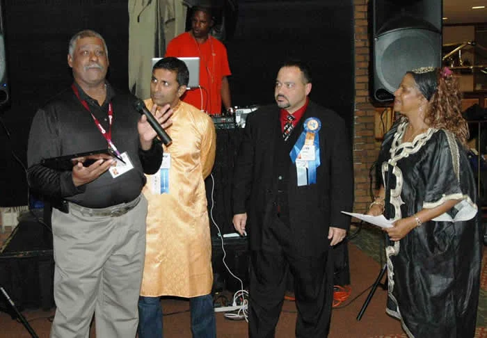 Ulysses Harrell receiving the Quincy Boykin Memorial Award