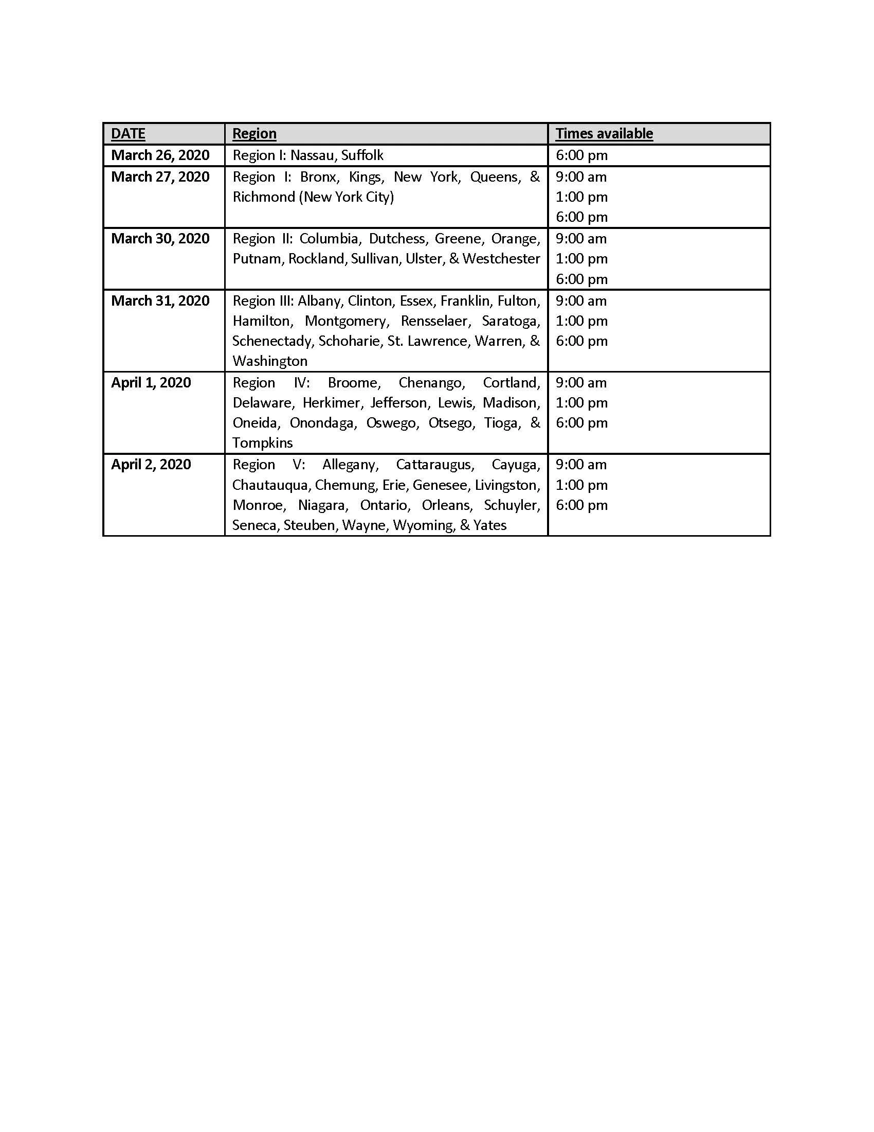 Major Disaster Declaration FEMA-4480-DR - COVID-19 — NYAPRS