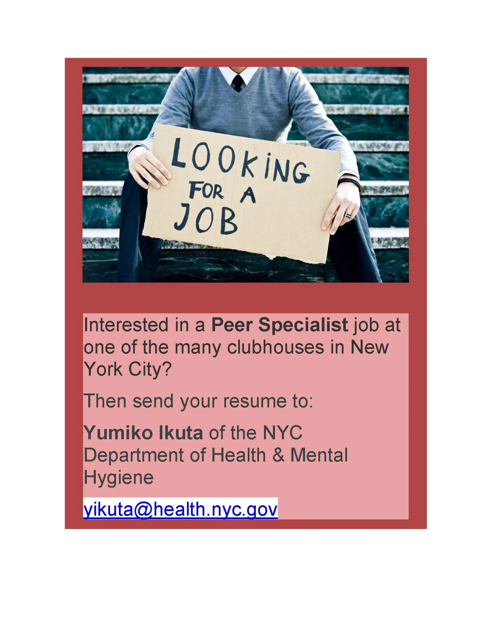 NYC Clubhouses Are Hiring Peer Specialists — NYAPRS