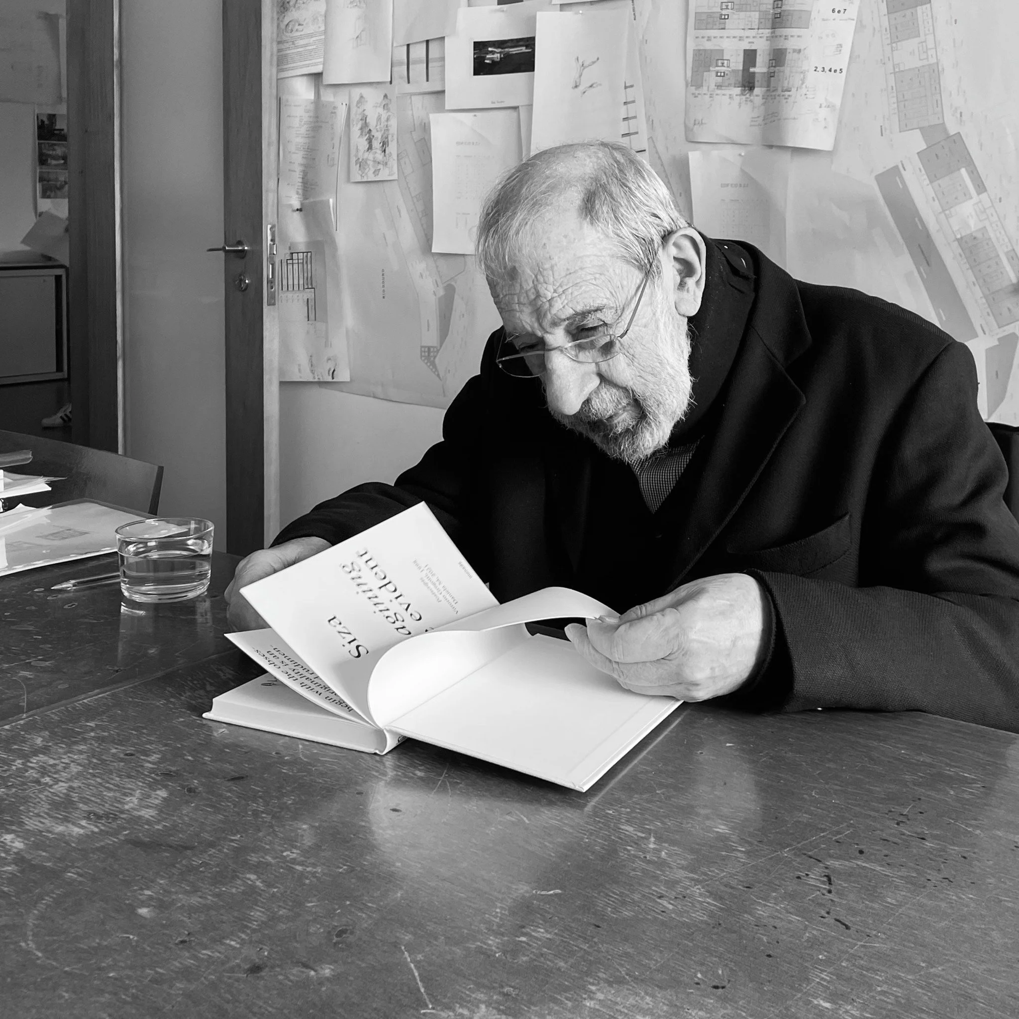 The only book by Siza on his own work:
&ldquo;Imagining the Evident&rdquo; by &Aacute;lvaro Siza

Describing some of his projects, his expectations and struggles, references and decisions, this book is a fundamental contribution to the understanding 