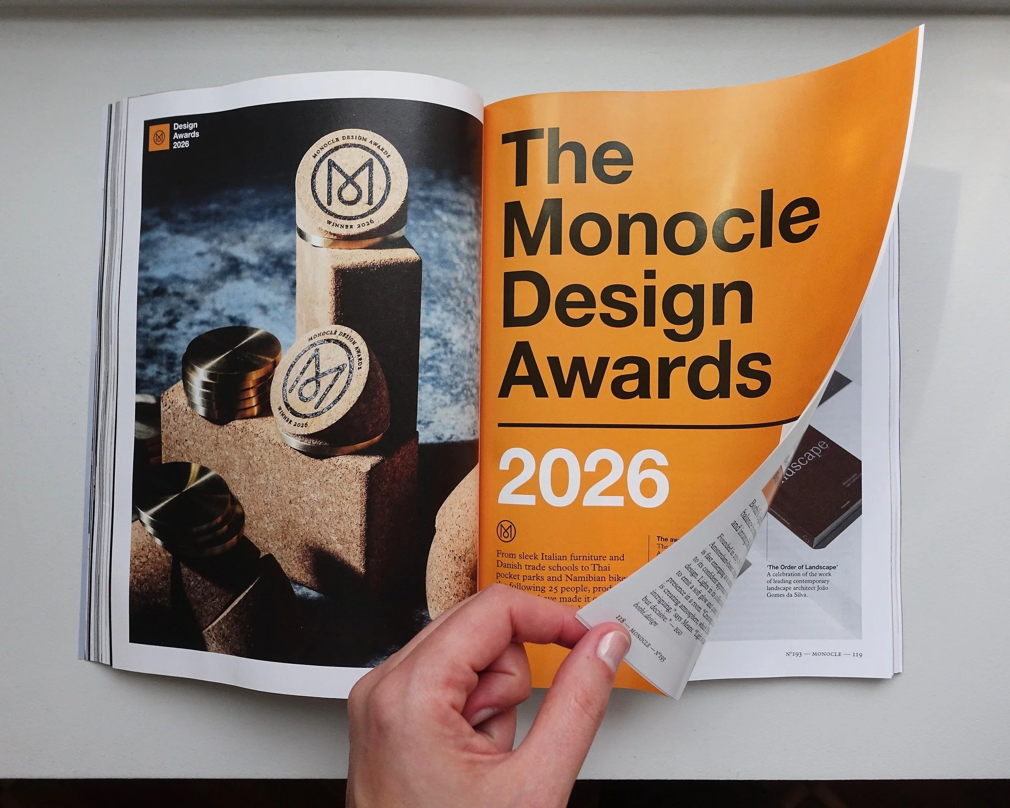 ⚡️The Monocle Design Awards 2026⚡️
Monade &ndash; Best Design Imprint
ahhhh!

Caught a little by surprise, we're thrilled to share that we have been awarded The Monocle Design Award for Best Design Imprint of 2026!

We would like to share this recogn