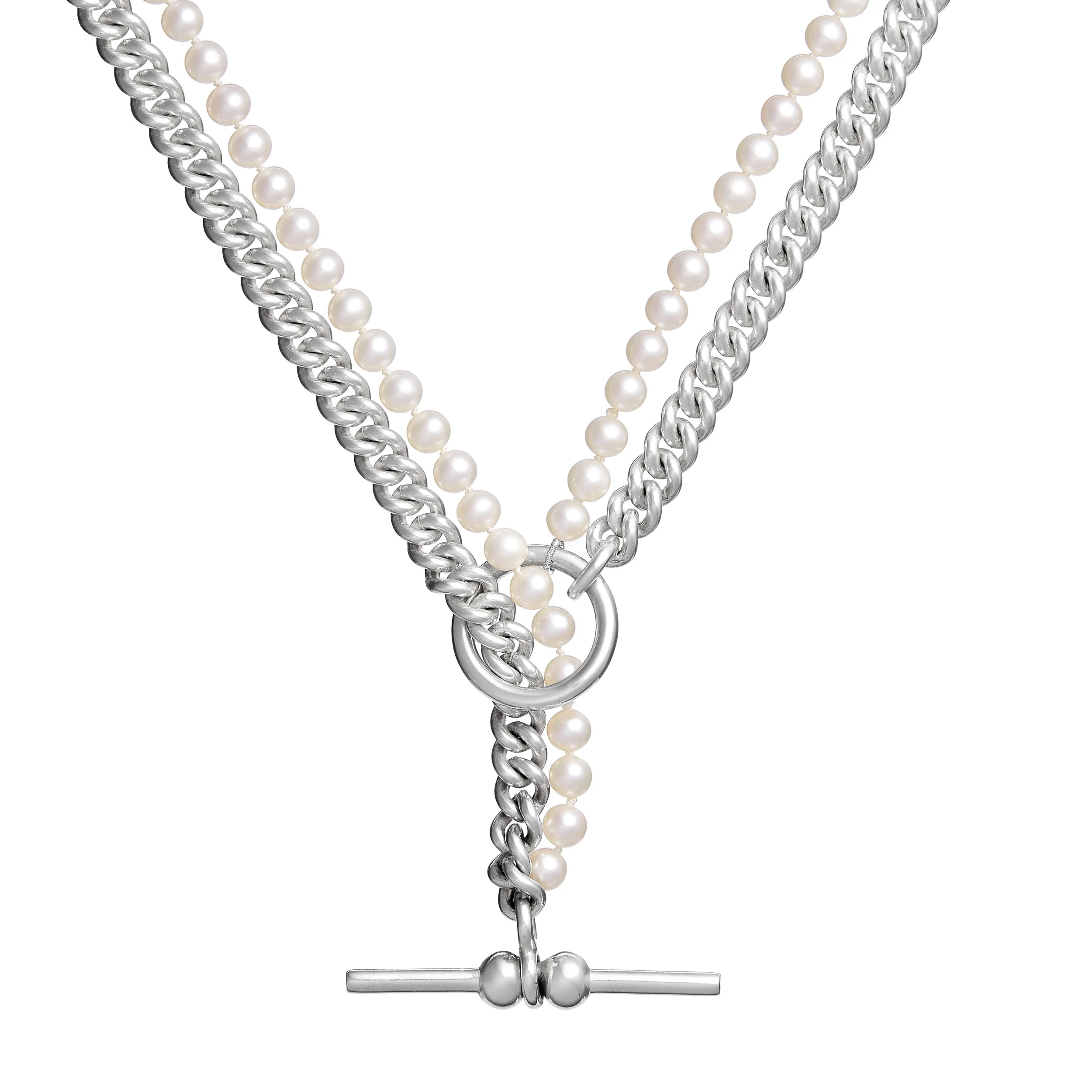 Pearl & Chain Necklace