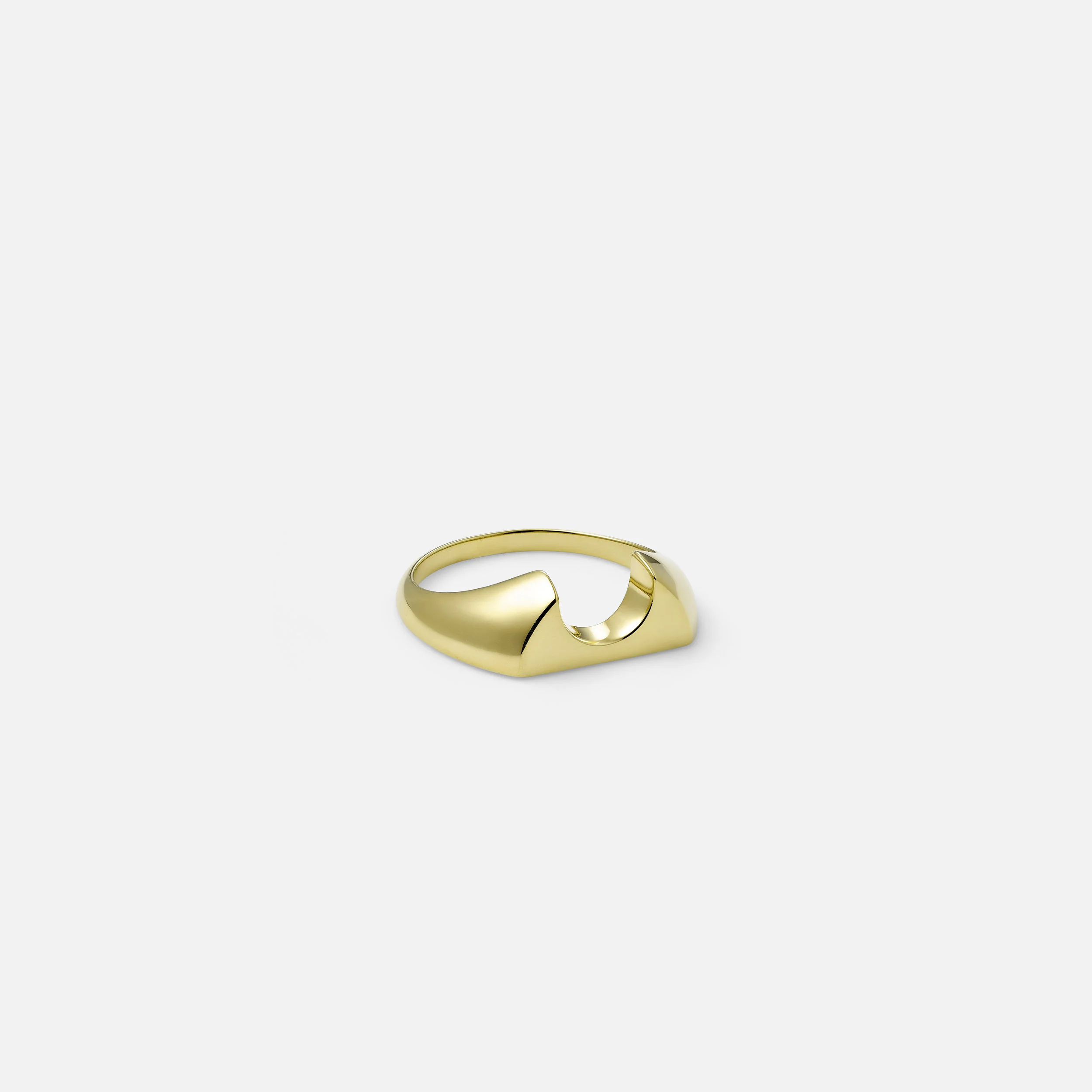 Solid Split Signet Wedding Band