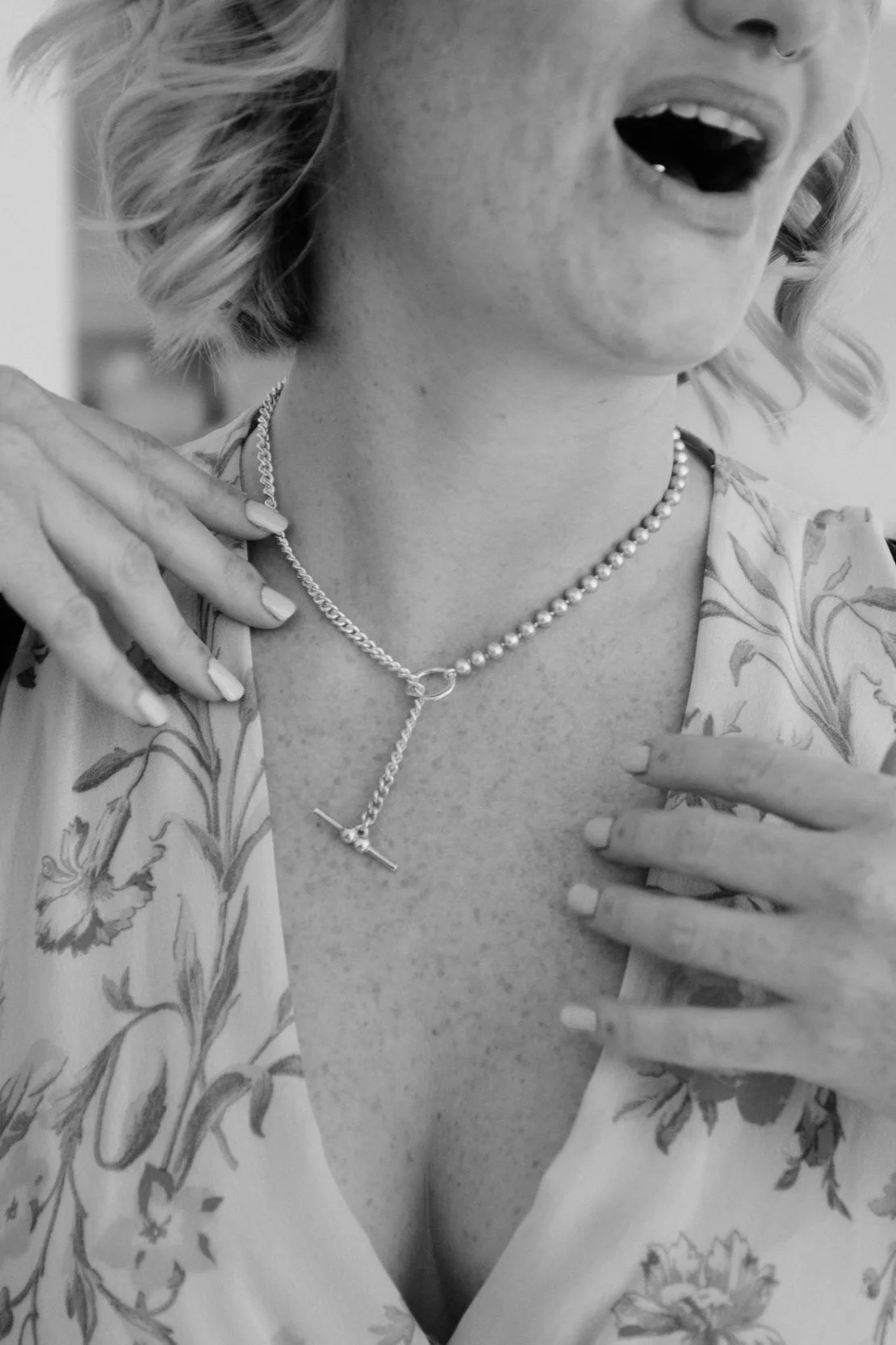 Bridesmaid+gift-+half+pearl+half+curb+chain+necklace