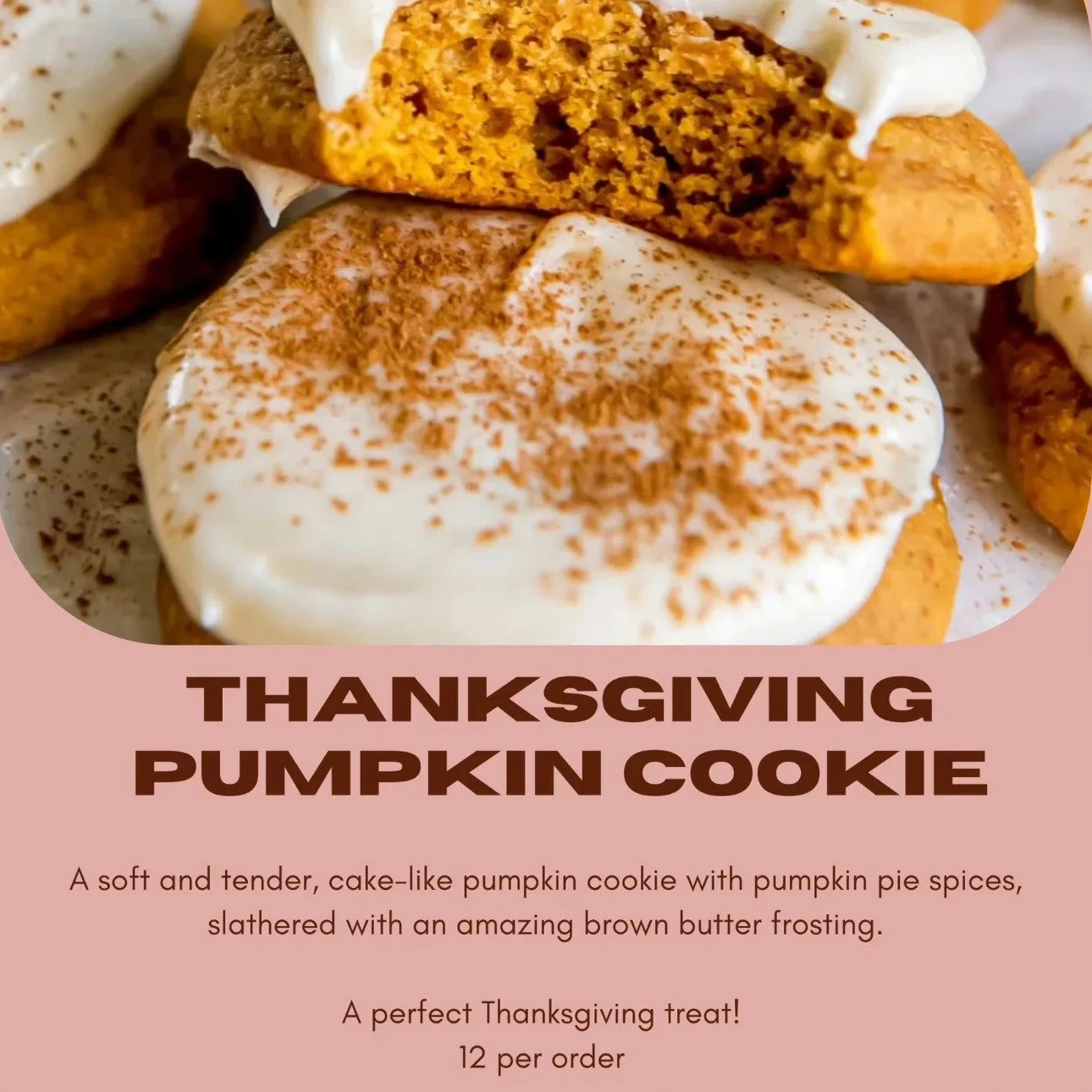 Thanksgiving Pumpkin Cookies