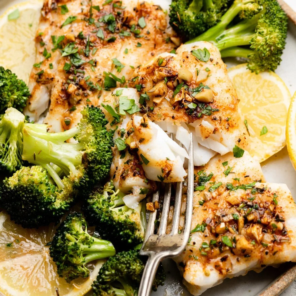 LEMON HERB COD & SPINACH ARTICHOKE RISOTTO
