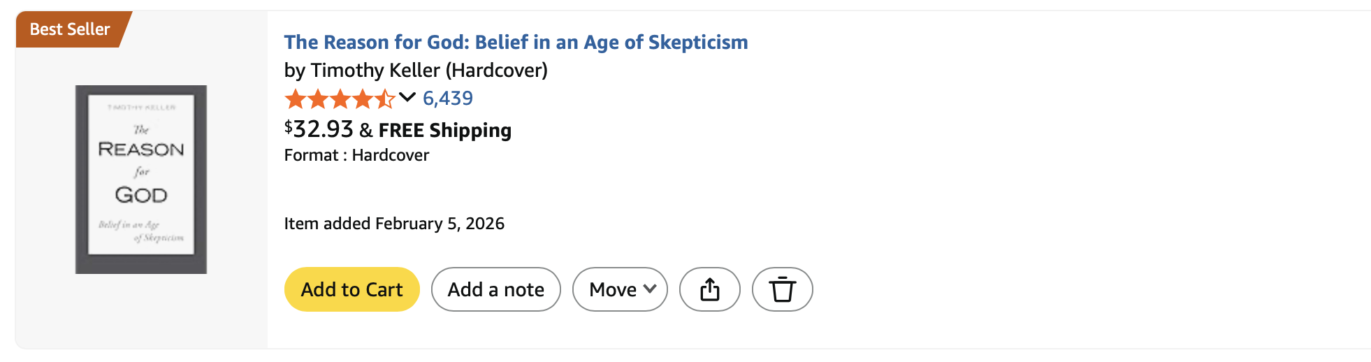 The Reason for God, Timothy Keller