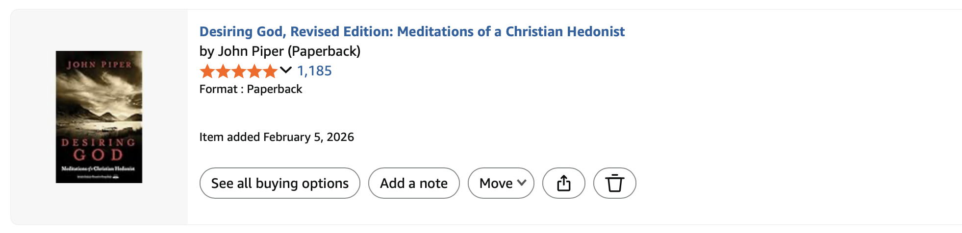 Desiring God, John Piper