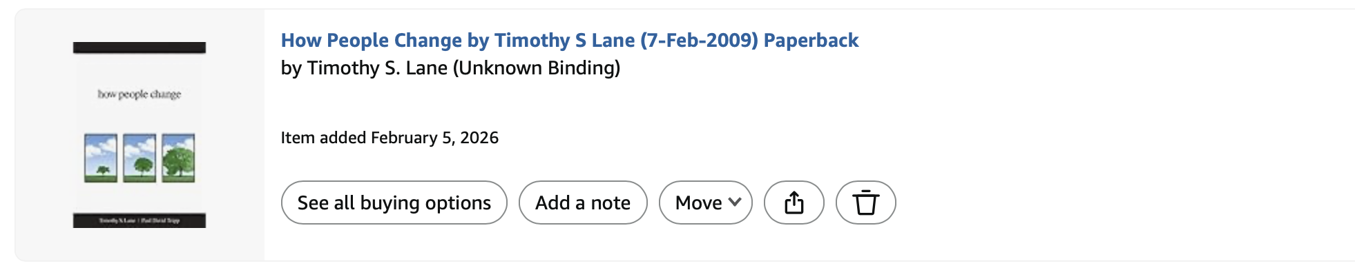 How People Change, Timothy Lane & Paul David Tripp