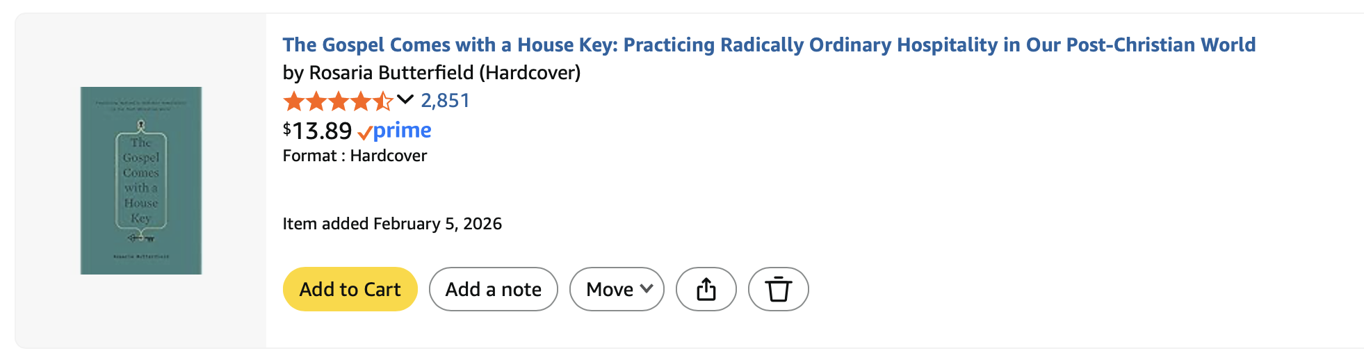 The Gospel Comes with a House Key, Rosaria Butterfield