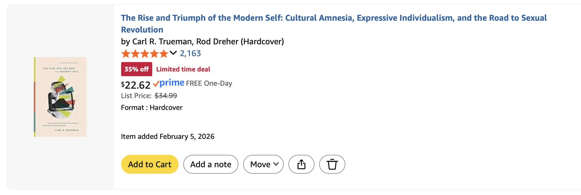 The Rise and Triumph of the Modern Self, Carl Trueman