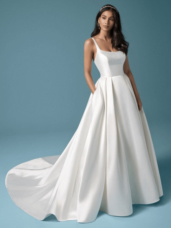 Grace | Crepe Fit & Flare Wedding Dress – Grace Loves Lace US