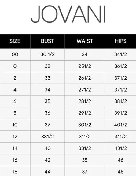 jovani prom dress size chart Jovani JVN00925 (size 24)