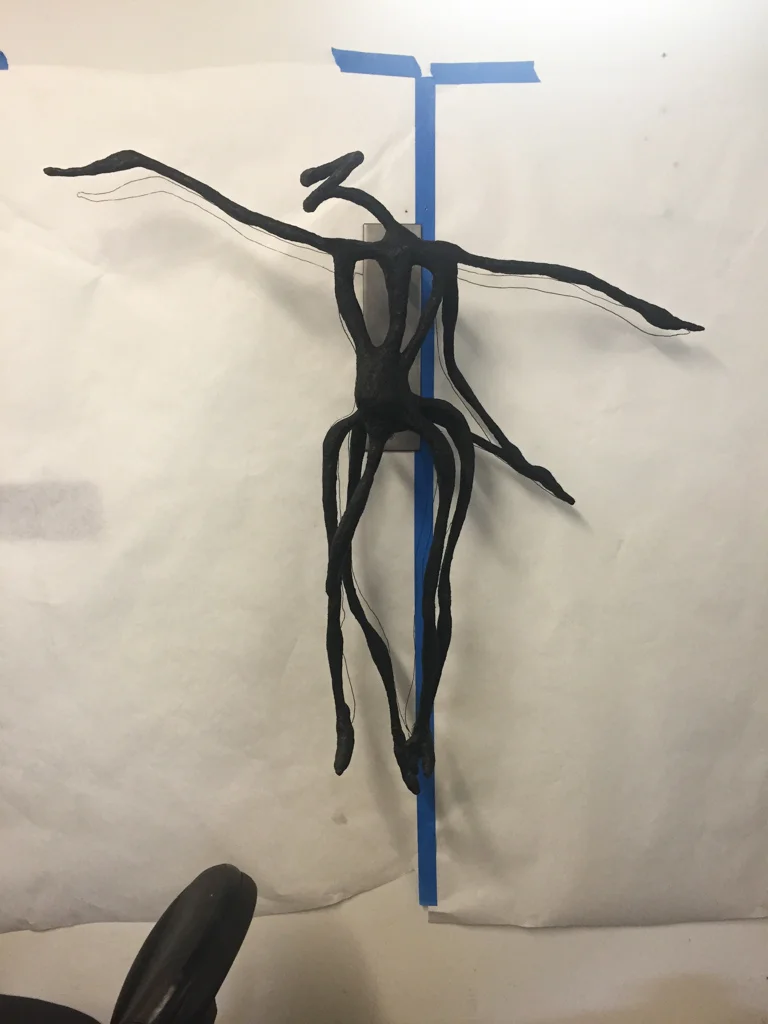 Before install, the object is templated to ensure proper placement on site.
