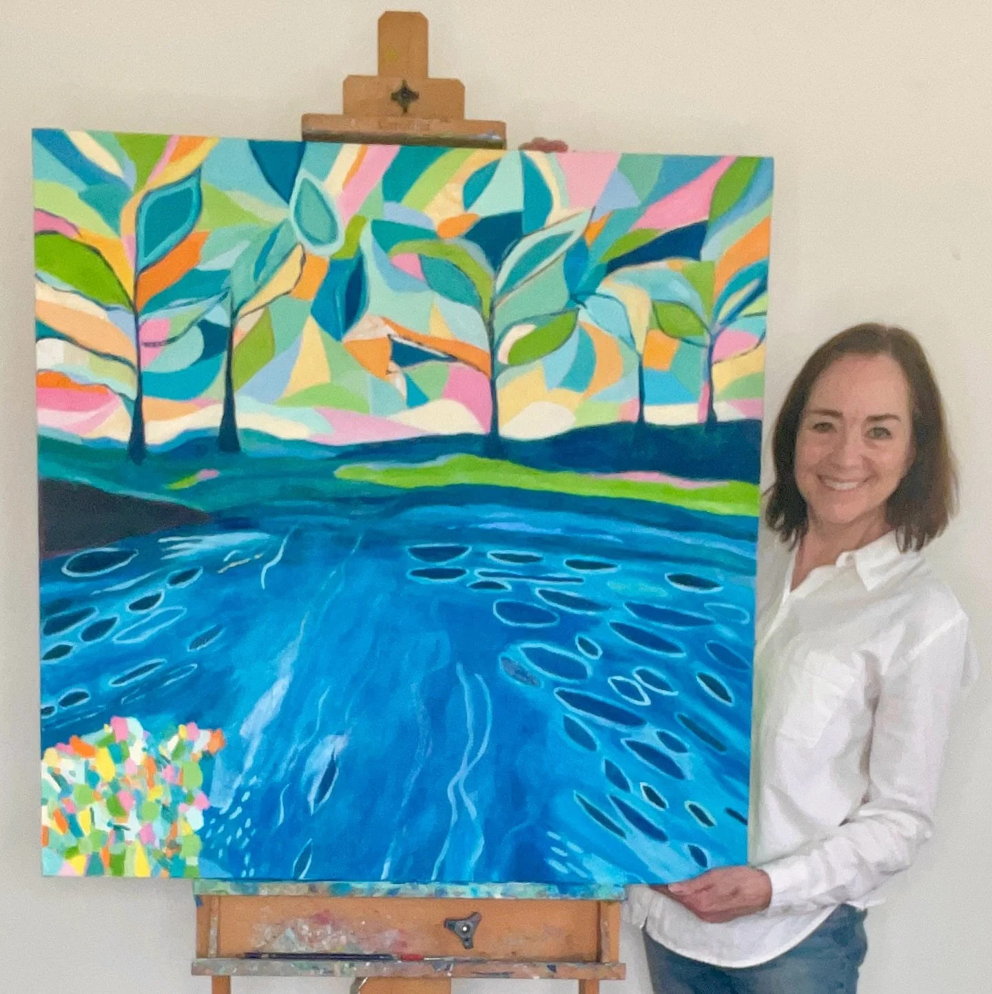 This new painting will go to a Wellness &amp; Lifestyle office. Dr. O wanted a colorful and uplifting painting.

Healing Waters
36 x 36
oil on canvas

Highly recommend @dr.owellnessandlifestyle ! She has a bright and happy energy!

#healingwaters #ab