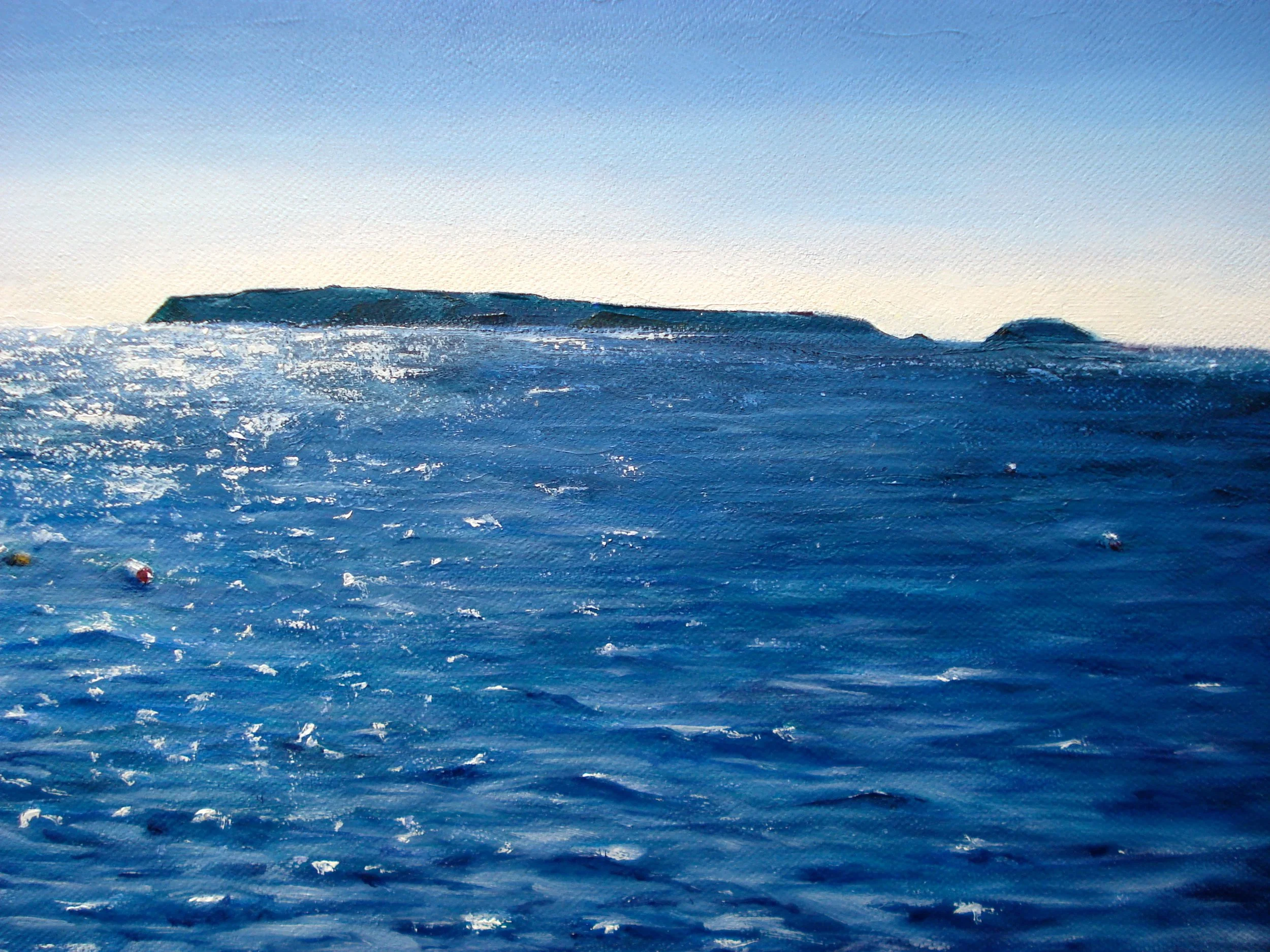 Monhegan Rising, 9x12 oil on canvas