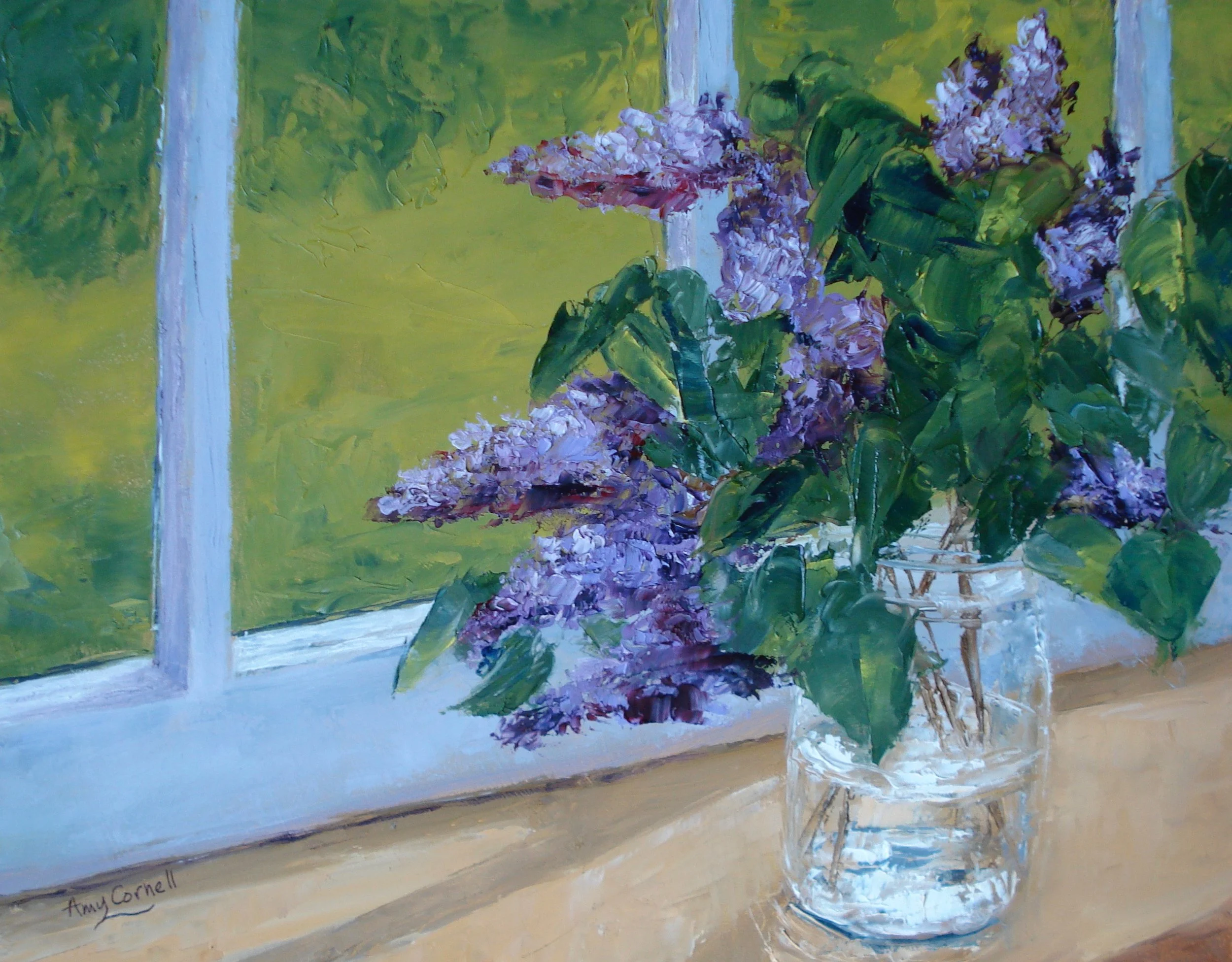 Lilacs, 9x12 oil on canvas