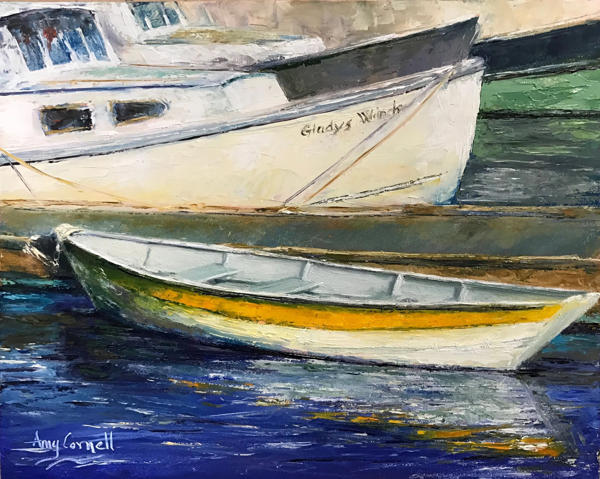 Camden Dock, 8 x 10, oil on panel, $375