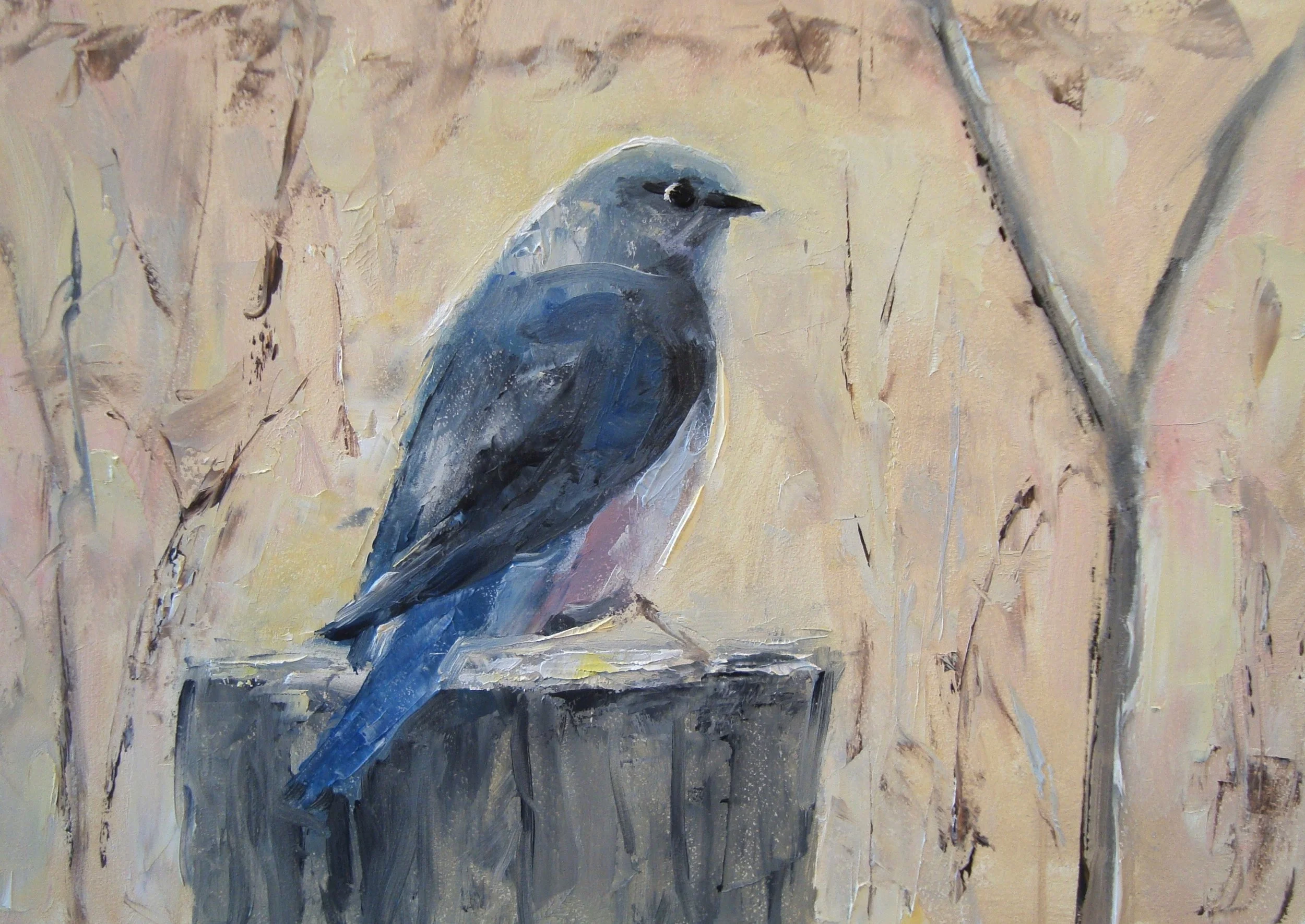 Mrs. Blue, 5 x 7, oil on panel