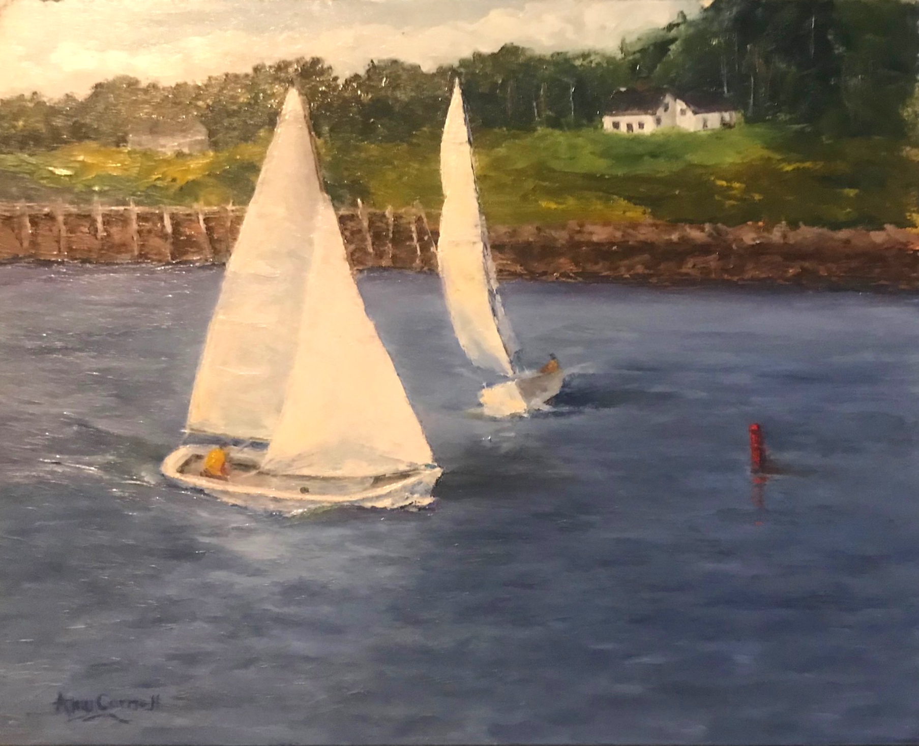 Race to the Mark, 8 x 10, oil on panel, $375