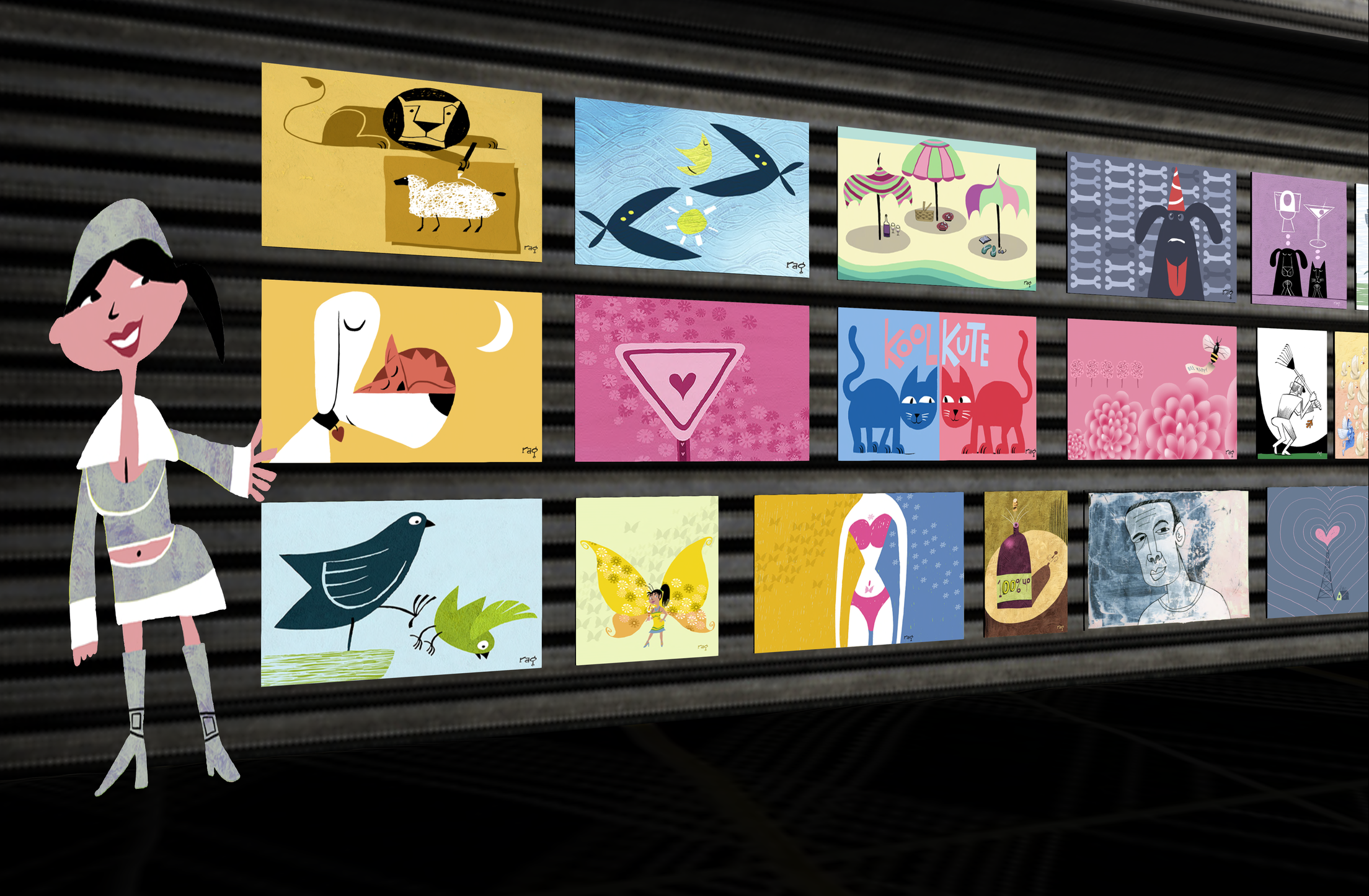 My early work in 3D incorporated 2D art.